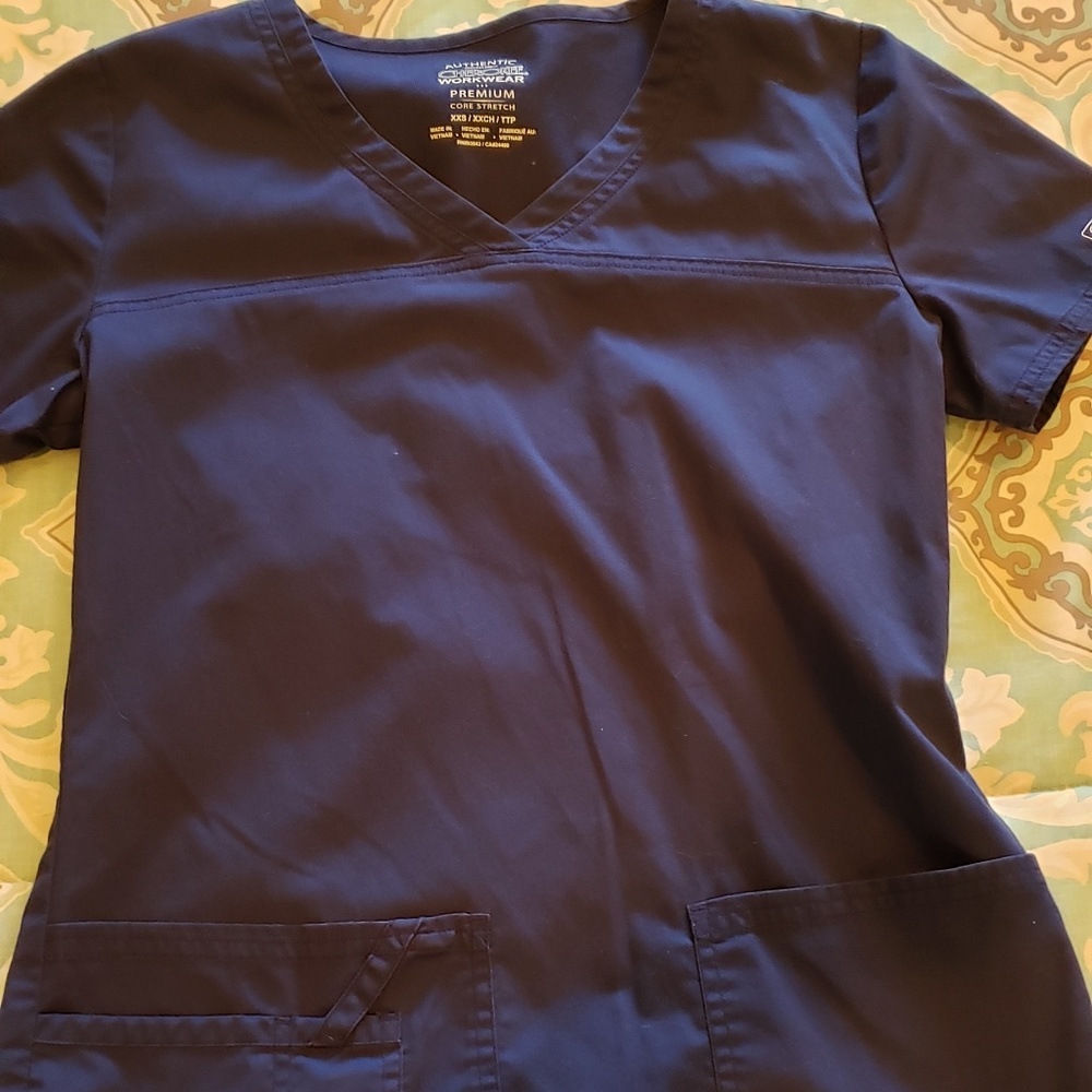 Cherokee Premium Core Stretch Navy Scrubs PETITE